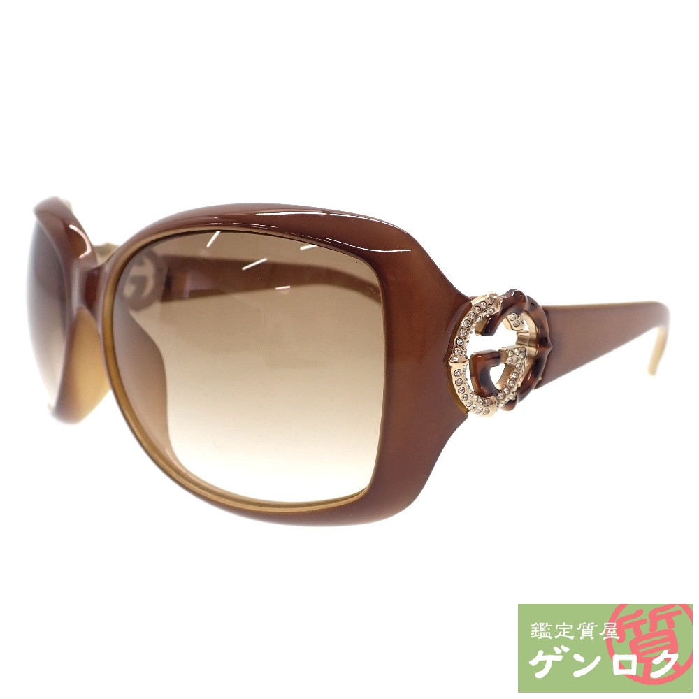 【中古】 グッチ GG GG 3068/F/S U8FS8 プラスチック ブラウン 茶 サングラス GUCCI【質屋】【代引き手数料無料】