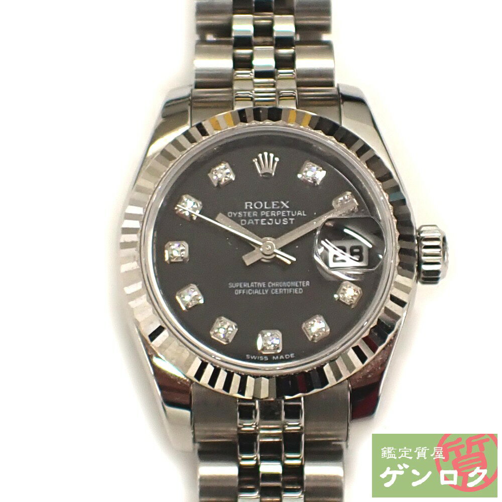 【中古】 ロレックス オイスターパーペチュアル デイトジャスト 179174G ステンレススチール K18ホワイトゴールド 腕時計 ROLEX【質屋】【代引き手数料無料】