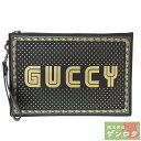 【中古】 グッチ SEGAコラボ クラッチバッグ ポーチ 510489 レザー ブラック×ゴールド GUCCI【質屋】【代引き手数料無料】