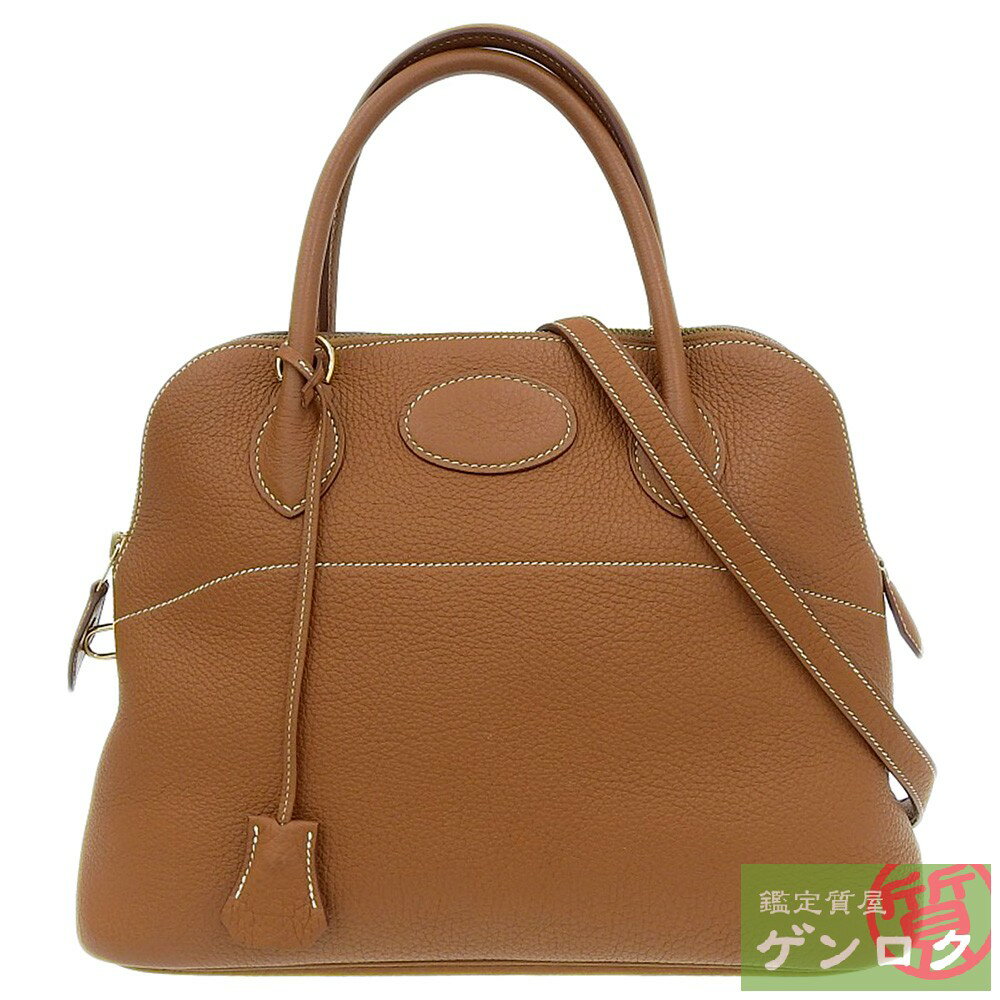 【中古】 エルメス ボリード31 2WAYハンドバッグ ショルダーバッグ □P刻印 2012年 レザー ブラウン レディース HERMES【質屋】【代引き手数料無料】