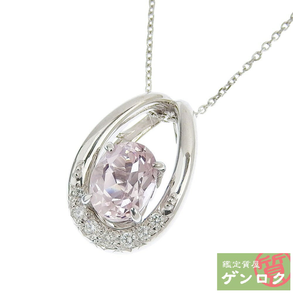 【中古】TASAKI タサキ クンツァイト ネックレス 750 K18WG ダイヤモンド レディース【質屋】【代引き手数料無料】