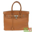 【中古】HERMES エルメス バーキン35 ハンドバッグ ブラウン シルバー金具 レザー □K刻印(2007年) レディース【質屋】【代引き手数料無料】