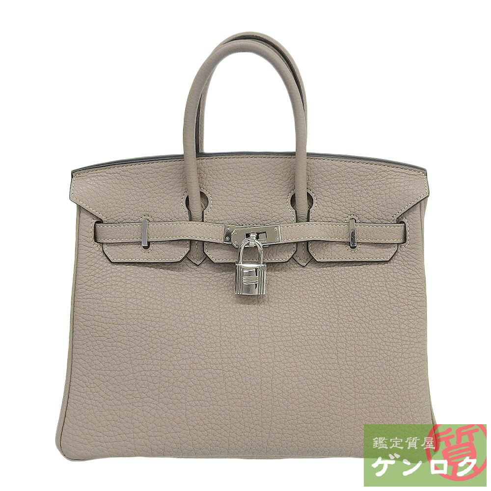 【中古】HERMES エルメス ハンドバッグ バーキン25 トゥルティエールグレー トゴ レディース □M刻印(2009年)【質屋】【代引き手数料無料】