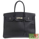 【中古】HERMES エルメス バーキン35 ハンドバッグ ブラック ヴォーエプソン □K刻印(2007年) レディース【質屋】【代引き手数料無料】