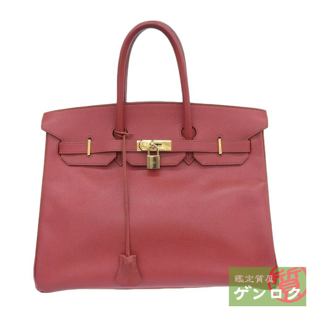 【中古】HERMES エルメス バーキン35 ハンドバッグ レッド クシュベル 〇X刻印 1994年 レディース【質屋】【代引き手数料無料】