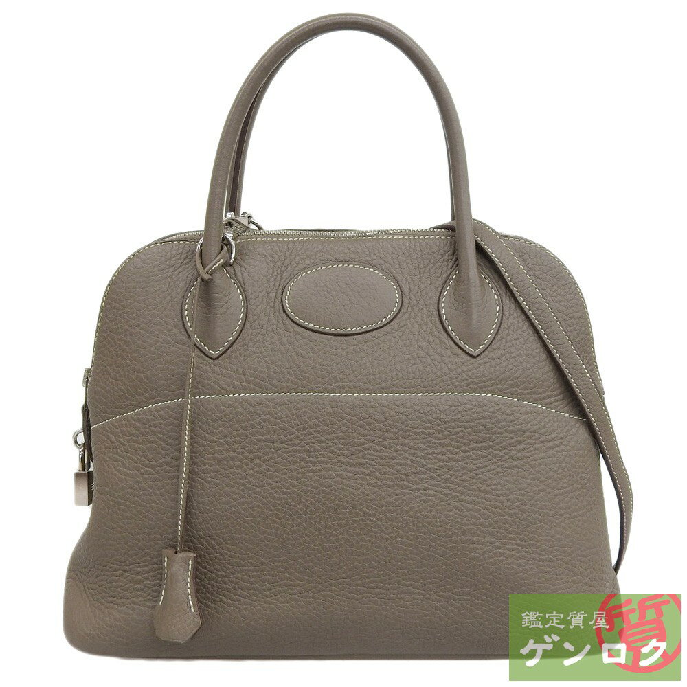 【中古】HERMES エルメス ボリード31 ショルダーバッグ 2WAY ハンドバッグ グレージュ トリヨンクレマンス □R刻印(2014年) レディース【質屋】【代引き手数料無料】のサムネイル