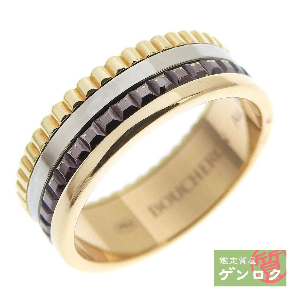 【中古】BOUCHERON ブシュロン キャトルリング 指輪 750 K18YG K18WG K18PG ブラウンPVD ＃54 14号 レディース【質屋】【代引き手数料無料】