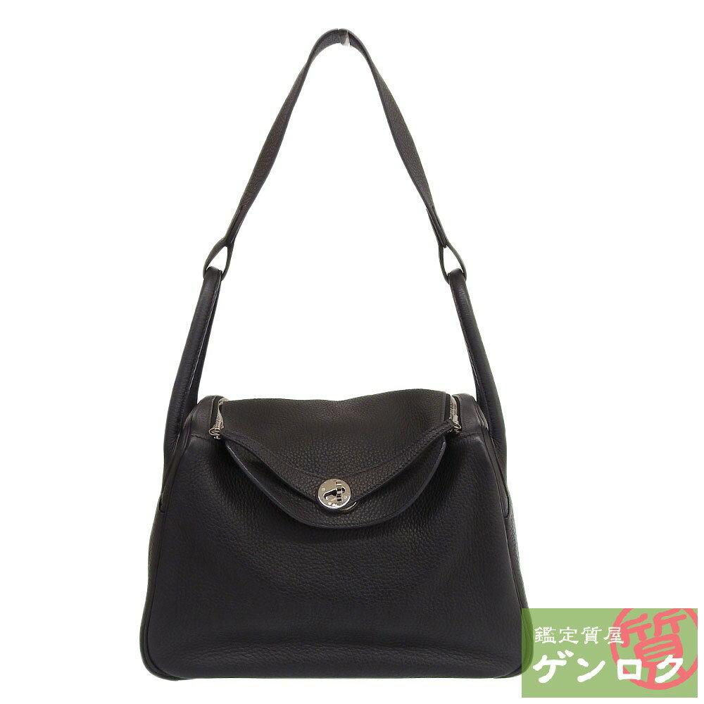 【中古】HERMES エルメス リンディ30 セミショルダーバッグ ハンドバッグ ブラック トリヨンクレマンス □O刻印(2011年) レディース【質屋】【代引き手数料無料】