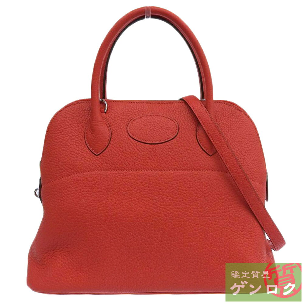 【中古】HERMES エルメス ボリード31 2WAYバッグ ハンドバッグ ショルダーバッグ トートバッグ レッド レザー D刻印(2018年) レディース【質屋】【代引き手数料無料】