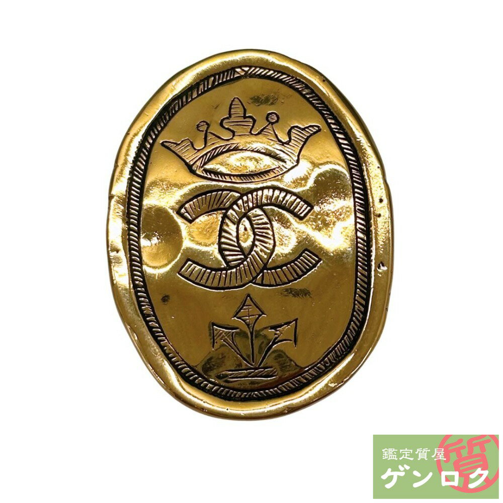 【中古】CHANEL シャネル GP 王冠ブローチ【質屋】【代引き手数料無料】
