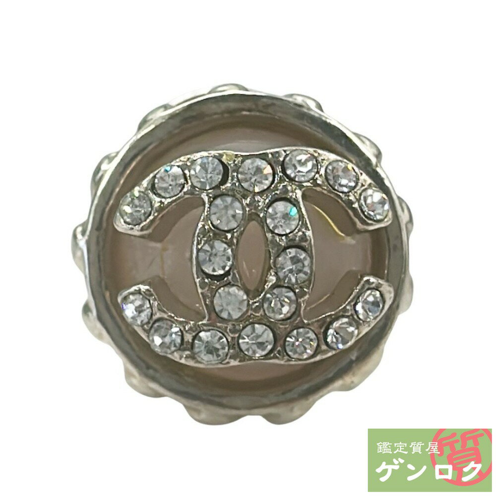 【中古】CHANEL シャネル ココマーク ラインストーン 2002年 ピンブローチ【質屋】【代引き手数料無料】