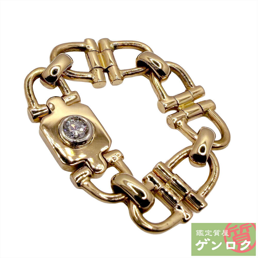 【中古】 カルティエ サントス ドゥ カルティエ 1P ダイヤ チェーン リング リング・指輪 750 ゴールド..