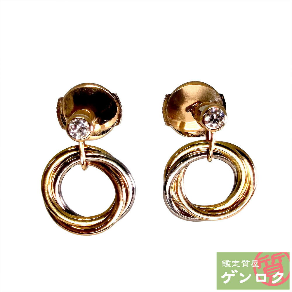 【中古】Cartier カルティエ トリニティ ダイヤ ピアス 750PG / WG / YG / ダイヤ 【質屋】【代引き手数料無料】(4)