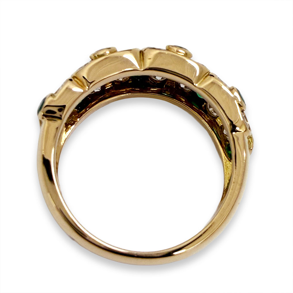 中古 ヴァンクリーフ＆アーペル エメラルド ダイヤ リング 指輪 750 #52(11号) Van Cleef & Arpels auc-genroku-10006158 鑑定質屋 ゲンロク サンプル画像3
