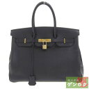 【中古】HERMES エルメス バーキン35 ハンドバッグ ブラック レザー □G刻印(2003年) レディース【質屋】【代引き手数料無料】