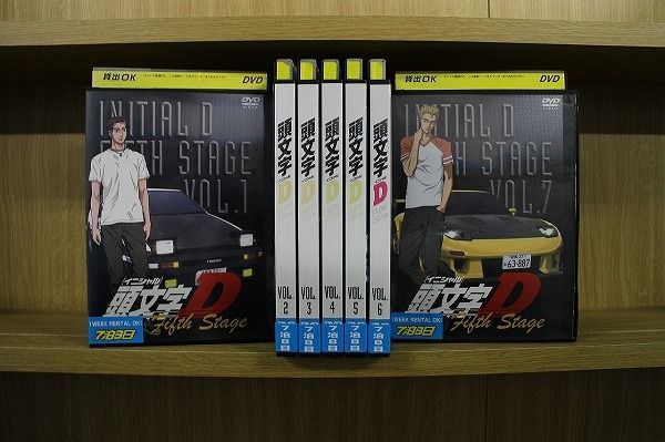 【あす楽】 【送料無料】 〔中古〕 DVD 頭文字D Fifth Stage 全7巻 ※ケース無し発送 レンタル落ち ZP1017