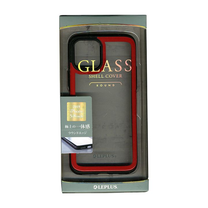 【未開封・未使用品】 iPhone 11 Pro 背面3Dガラスシェルケース LP-IS19SGRRD SHELL GLASS Round レッド smasal...