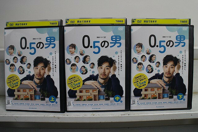 DVD 連続ドラマW 0.5の男 全3巻 松田龍平 ※ケース無し発送 レンタル落ち ZCC243