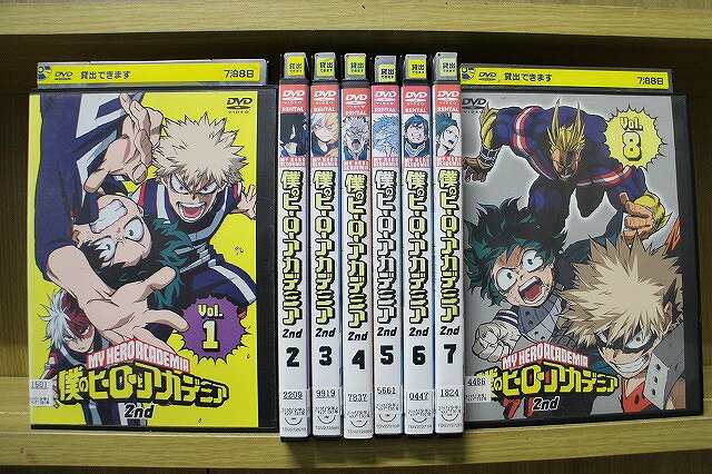 【中古】 DVD 僕のヒーローアカデミア 2nd 全8巻 ※ケース無し発送 レンタル落ち ZU272 ...