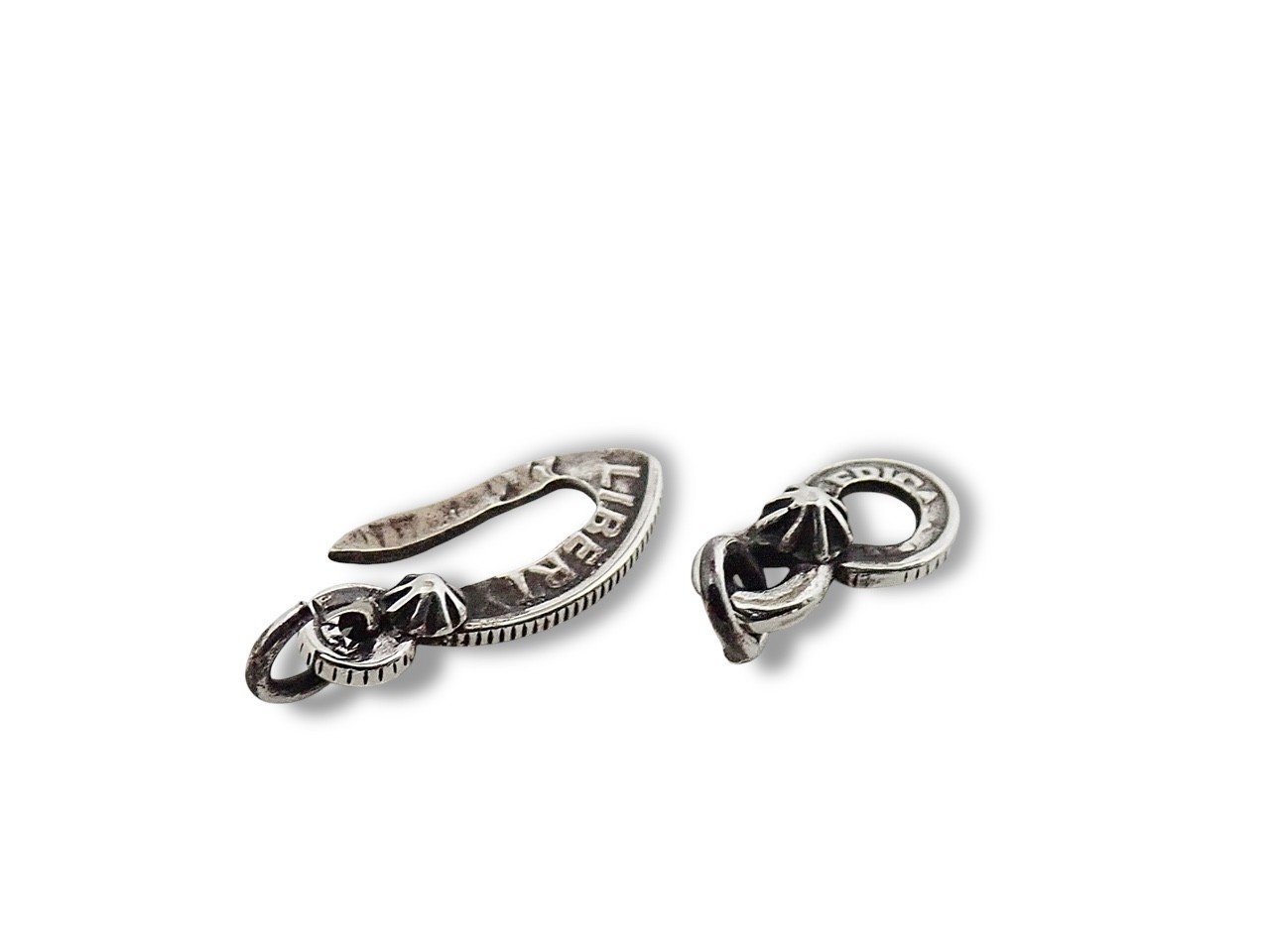 25セントコイン ネックレス用 ブレスレット用 エンドパーツ シルバー925 インディアンジュエリー, INCA