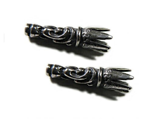 シルバー925製 革紐 レザーネックレス用 エンドパーツ 1個売り レザーブレイド ボロチップ tip-a