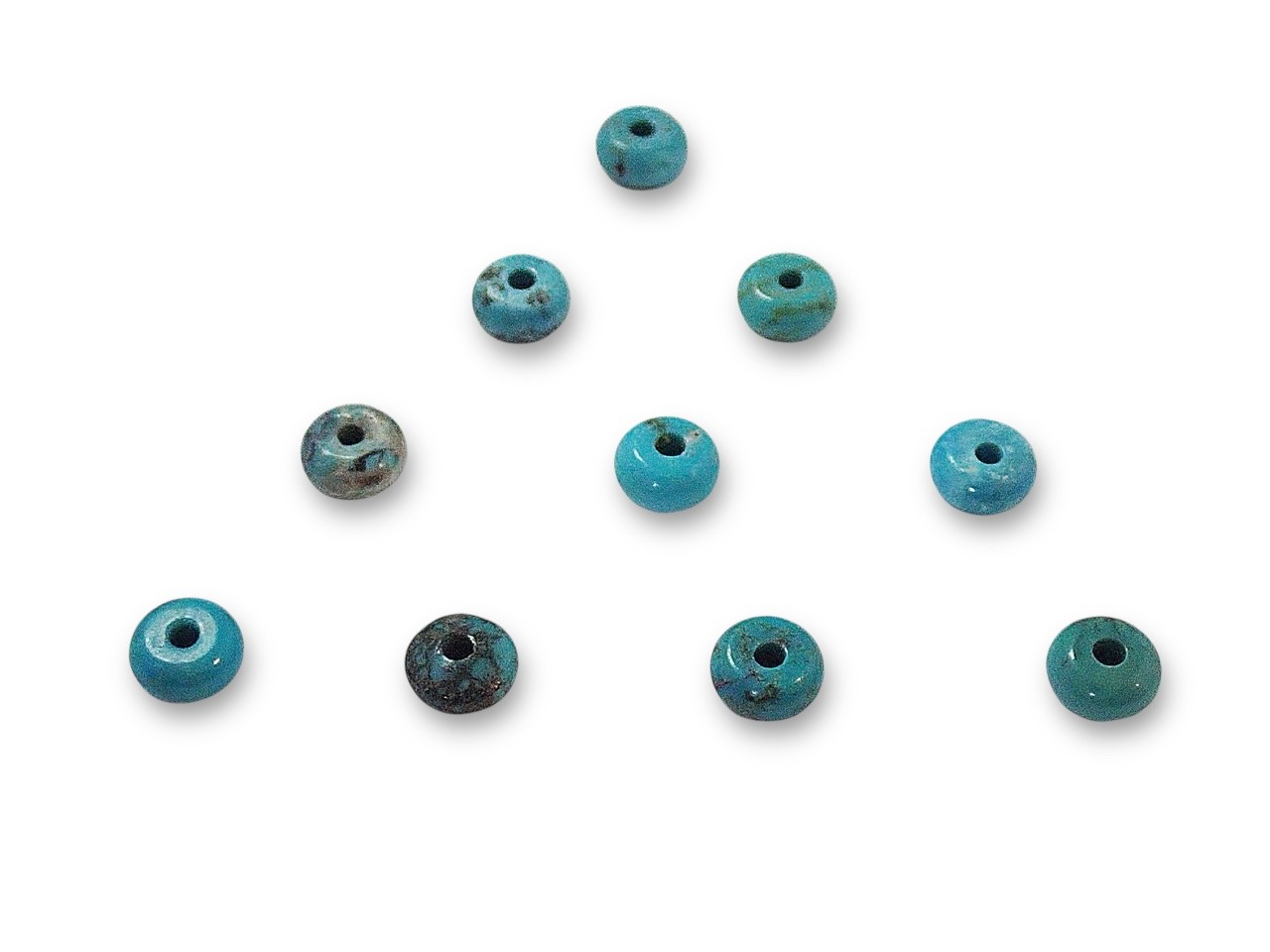 ターコイズ ロンデル ソロバン ビーズ カスタム ネックレス ナバホ 革紐可（3mm幅まで）