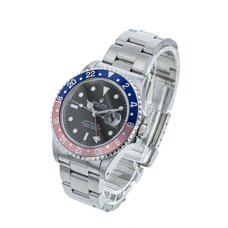 ロレックス GMTマスター 16700 シルバー ステンレススチール 腕時計 メンズ ROLEX 自動巻き ブラック文字盤 【中古】
