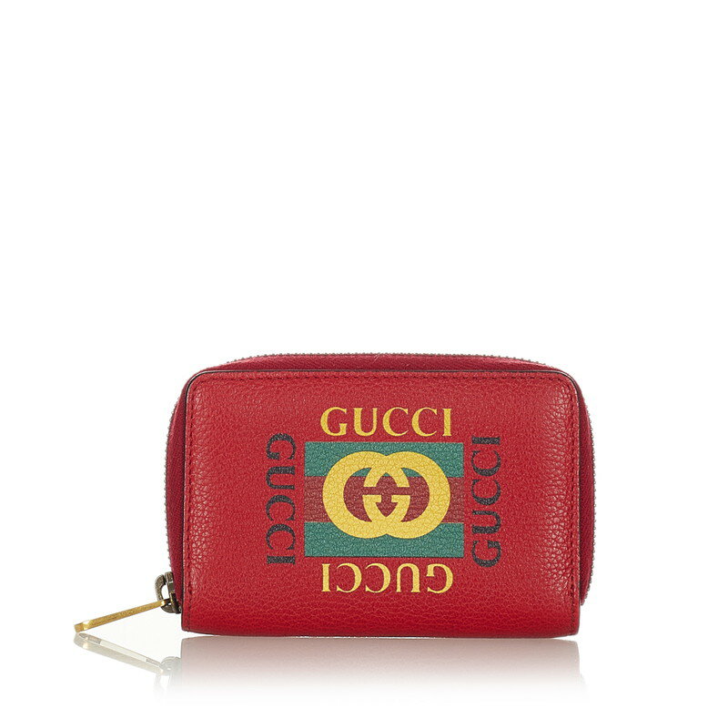 グッチ 496319 レッド レザー コインケース レディース GUCCI 【中古】