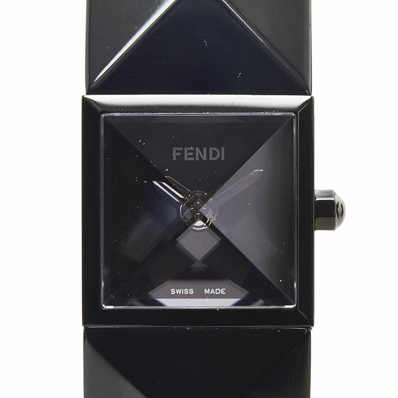 フェンディ 腕時計 4270L クオーツ ブラック文字盤 ステンレススチール レディース FENDI 【中古】