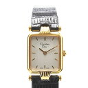ディオール 腕時計 クオーツ シルバー文字盤 ステンレススチール レザー レディース Dior 【中古】