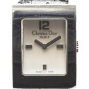 ディオール 腕時計 D78-109 クオーツ ホワイトシェル文字盤 ステンレススチール レザー レディース Dior 【中古】