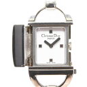 ディオール パンディオラ 腕時計 D78-100 クオーツ ホワイト文字盤 ステンレススチール レディース Dior 【中古】