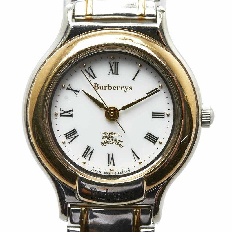 バーバリー 腕時計 GN‐4‐S クオーツ ホワイト文字盤 ステンレススチール レディース BURBERRY 【中古】