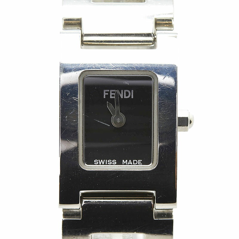 フェンディ ステラ 腕時計 3150L クオーツ ブラック文字盤 ステンレススチール レディース FENDI 【中古】