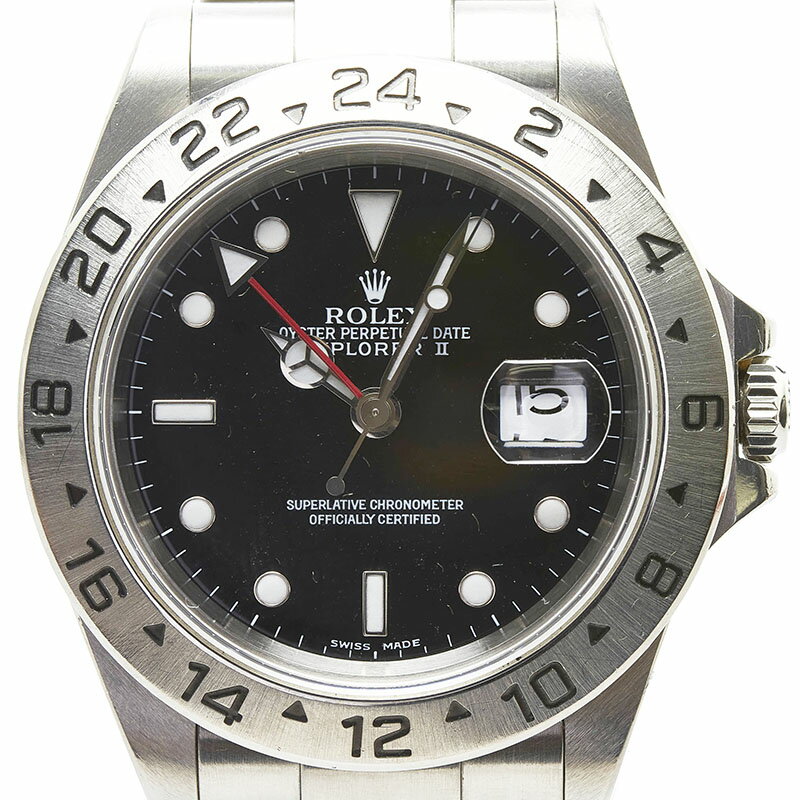 ロレックス エクスプローラー 腕時計 16570 自動巻き(手巻付き) ブラック文字盤 ステンレススチール メンズ ROLEX 【中古】