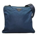 プラダ 斜め掛け ショルダーバッグ ネイビー ナイロン レディース PRADA 【中古】