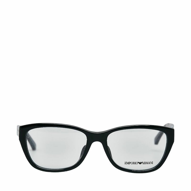 アルマーニ 伊達眼鏡 メガネ EA3084F 5017 ブラック クリア プラスチック メンズ ARMANI 【中古】