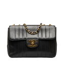 シャネル マドモアゼル デカココ30 チェーンショルダーバッグ ブラック ラムスキン レディース CHANEL 【中古】