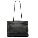 フェンディ トートバッグ ショルダーバッグ ブラック レザー レディース FENDI 【中古】