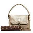 グッチ バンブー ベラ ハンドバッグ ショルダーバッグ 2WAY 282301 ゴールド レザー レディース GUCCI 【中古】