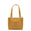 シャネル チョコバー ココマーク ショルダーバッグ トートバッグ ベージュ レザー レディース CHANEL 【中古】(4)