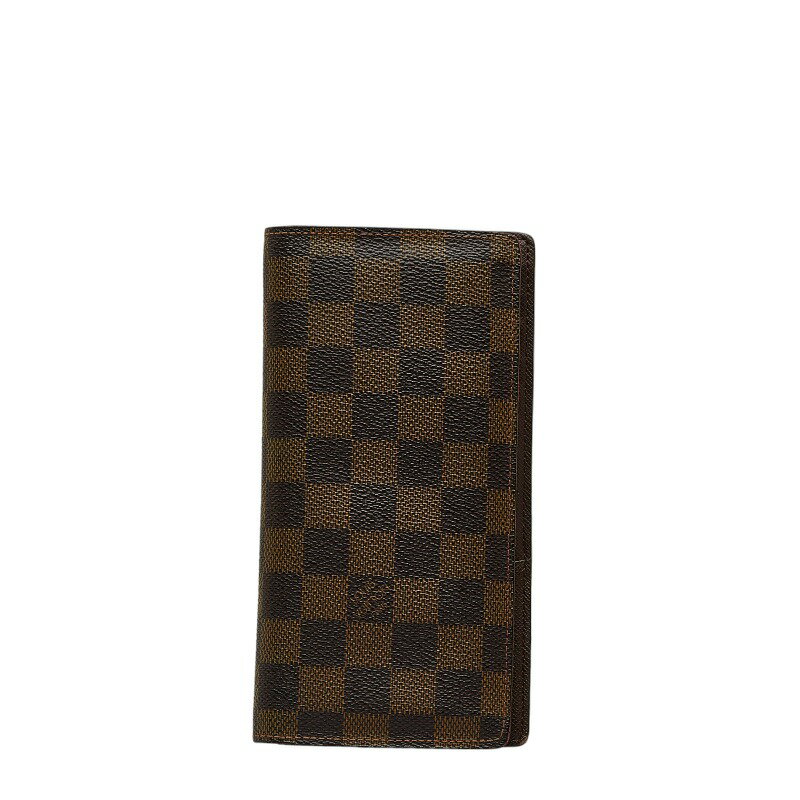 ルイ ヴィトン ダミエ ポルトフォイユブラザ 長財布 N60017 ブラウン PVC レザー レディース LOUIS VUITTON 【中古】