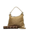 グッチ GGキャンバス ハンドバッグ ショルダーバッグ 2WAY 326514 ベージュ キャンバス レザー レディース GUCCI 【中古】