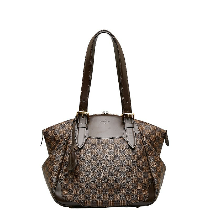 ルイ ヴィトン ダミエ ヴェローナPM ハンドバッグ トートバッグ N41117 ブラウン PVC レザー レディース LOUIS VUITTON 【中古】