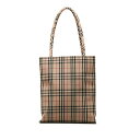 バーバリー ノバチェック トートバッグ ベージュ マルチカラー キャンバス レディース BURBERRY 【中古】