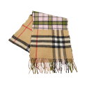 商品情報 管理番号1-0135230 ブランドBURBERRY/バーバリー 対象レディース カラー ベージュ ピンク ラインノバチェック 素材カシミヤ サイズ 縦：約176cm横：約29.5cm 付属品 付属品なし 状態ランク AB 全体⇒...