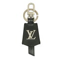 ルイ ヴィトン LV クロッシュ クレ チャーム キーホルダー M68020 ブラック ノワール レザー メンズ LOUIS VUITTON 【中古】