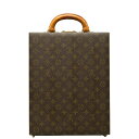 ルイ ヴィトン モノグラム 縦型 トランク アタッシュケース ブラウン PVC レザー レディース LOUIS VUITTON 【中古】