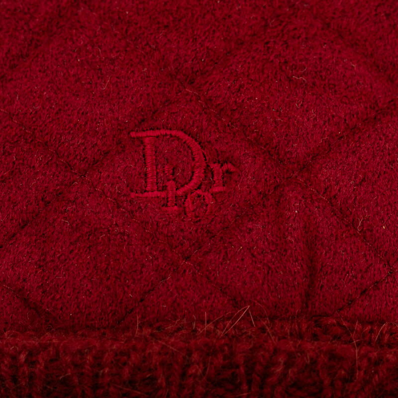 ディオール 手袋 グローブ ワインレッド ウール ナイロン レディース Dior 【中古】 3