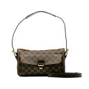 ルイ ヴィトン ダミエ ラヴェッロGM ショルダーバッグ ハンドバッグ 2WAY N60006 ブラウン PVC レザー レディース LOUIS VUITTON 【中古】